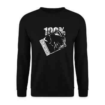 RIESENSCHNAUZER 100 - Unisex Pullover - Schwarz - Vorne - Alina (178cm) & Michal (187cm)