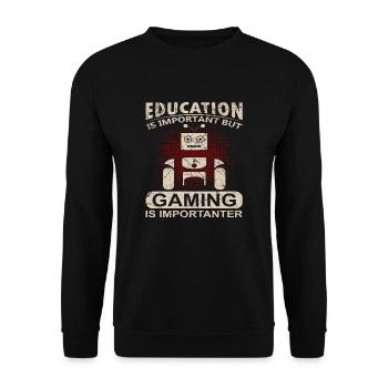 Gamer Jeucker Player Idée cadeau - Sweat-shirt Unisexe - noir - Devant - Alina (178cm) & Michal (187cm)