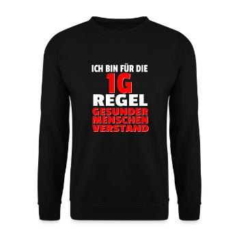 1G Regel Gesund Genesen Getestet T-Shirt - Unisex Pullover - Schwarz - Vorne - Alina (178cm) & Michal (187cm)