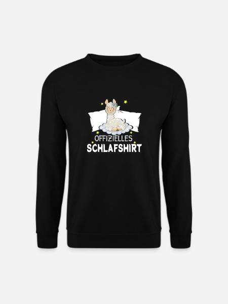 Offizielles Schlafshirt Schlafanzug Lama - Unisex Pullover - Schwarz