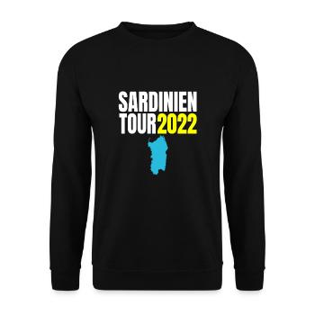 Sardinien Tour 2022 Urlaub T-Shirt Sommer - Unisex Pullover - Schwarz - Vorne - Alina (178cm) & Michal (187cm)