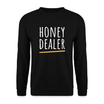 Honey Dealer Beekeeper Bee Honey Beekeeping Honeycomb - Unisex Sweatshirt - black - Front - Alina (178cm) & Michal (187cm)