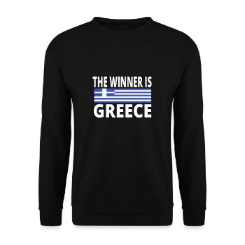Griechenland Urlaub Sommer T-Shirt geschenidee - Unisex Pullover - Schwarz - Vorne - Alina (178cm) & Michal (187cm)