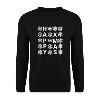 Weihnachten Santa Claus Merry Christmas - Unisex Sweatshirt - black - Front - Alina (178cm) & Michal (187cm)