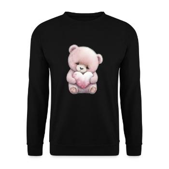 Teddy Bear Cuddly Toy Toy Sleep T-shirt - Sweat-shirt Unisexe - noir - Devant - Alina (178cm) & Michal (187cm)