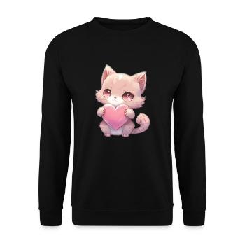 Teddy Bear Cuddly Toy Toy Sleep T-shirt - Sweat-shirt Unisexe - noir - Devant - Alina (178cm) & Michal (187cm)