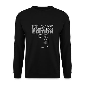Black Edition Schwarze Edition Lustiges T-shirt - Unisex Pullover - Schwarz - Vorne - Alina (178cm) & Michal (187cm)