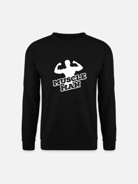 Muscle Man Bodybuilder Entraînement physique - Sweat-shirt Unisexe - noir