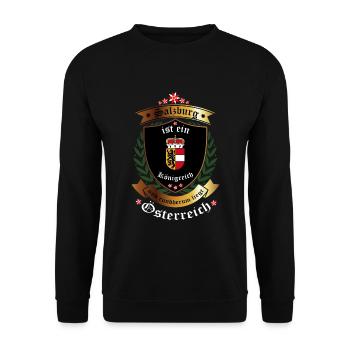 Salzburg - Unisex Pullover - Schwarz - Vorne - Alina (178cm) & Michal (187cm)