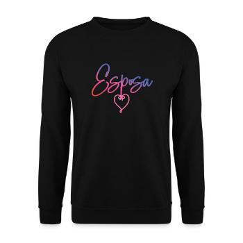 Esposa Cute Wife To Be Bride Couple Wedding Gift - Unisex Sweatshirt - black - Front - Alina (178cm) & Michal (187cm)
