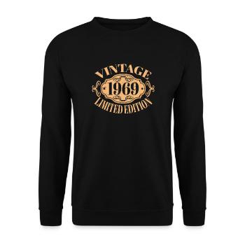 Vintage 1969 55e anniversaire hommes femmes 55 ans - Sweat-shirt Unisexe - noir - Devant - Alina (178cm) & Michal (187cm)