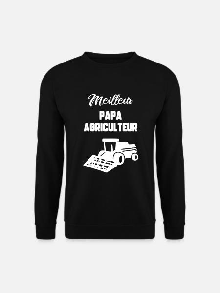 Meilleur papa agriculteur - Sweat-shirt Unisexe - noir