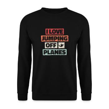 Parachutisme Passion Design. Cadeau d’adrénaline parfait - Sweat-shirt Unisexe - noir - Devant - Alina (178cm) & Michal (187cm)