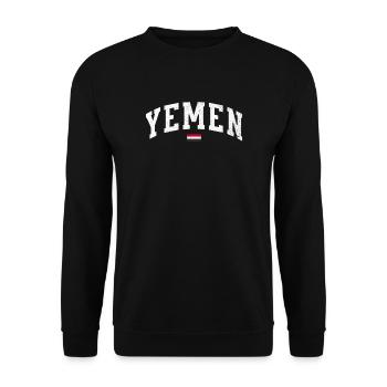 Soutenez le Yémen : Yemeni Heritage Design - Sweat-shirt Unisexe - noir - Devant - Alina (178cm) & Michal (187cm)