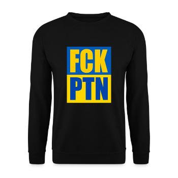 Fck ptn - Sweat-shirt Unisexe - noir - Devant - Alina (178cm) & Michal (187cm)