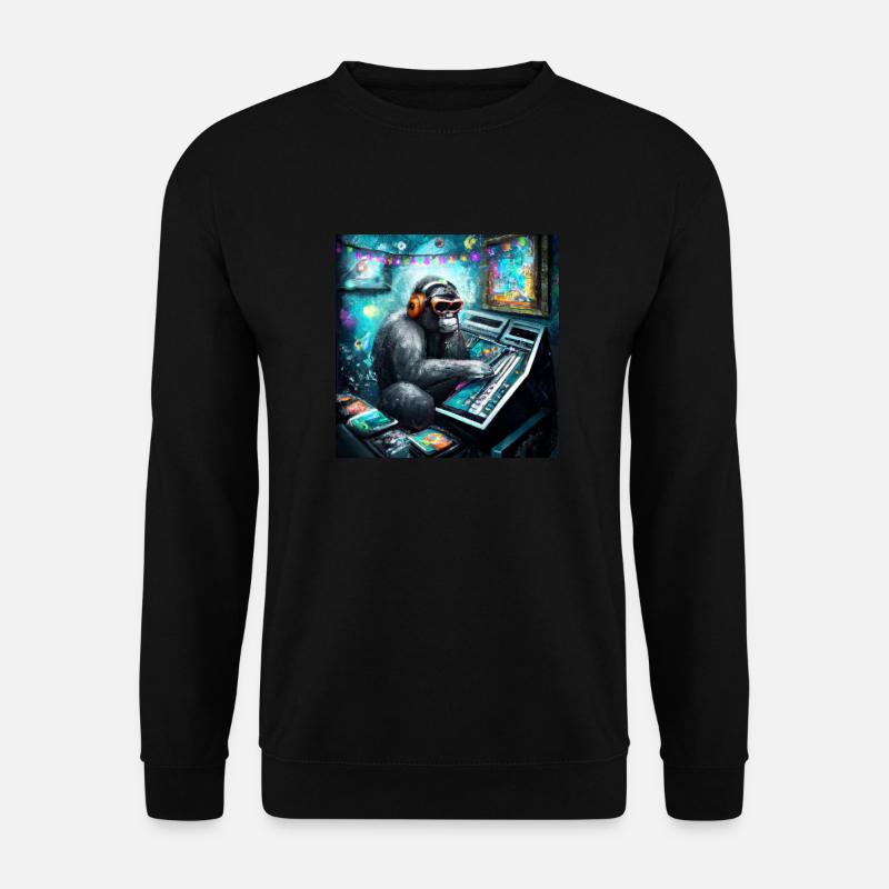 DJ Gorilla - Unisex Pullover - Schwarz