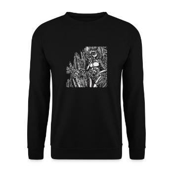 Robot Woman - Unisex Sweatshirt - black - Front - Alina (178cm) & Michal (187cm)