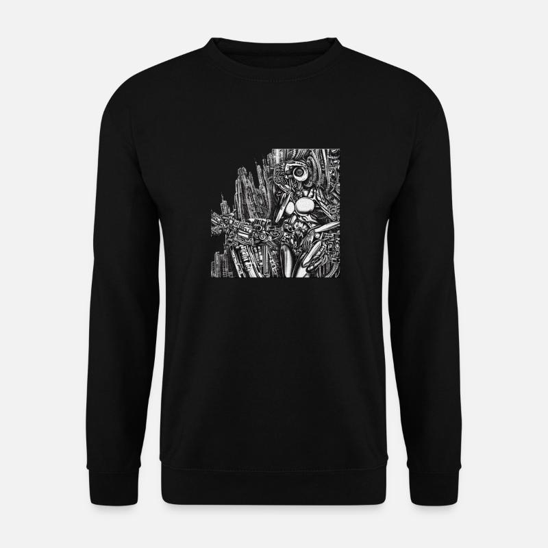 Roboter Frau - Unisex Pullover - Schwarz