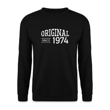 Original since 1974 - Unisex Pullover - Schwarz - Vorne - Alina (178cm) & Michal (187cm)