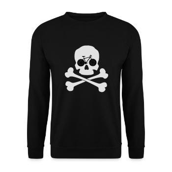 Bike ore Die - Skull - Unisex Sweatshirt - black - Front - Alina (178cm) & Michal (187cm)