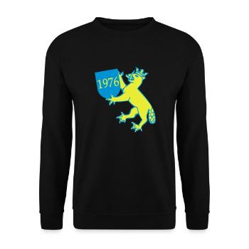 Biberacher seit 1976 - Unisex Pullover - Schwarz - Vorne - Alina (178cm) & Michal (187cm)