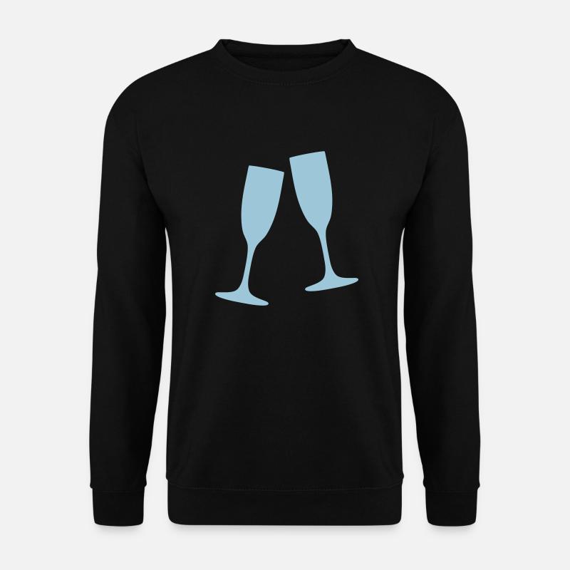 Sektgläser 1 - Unisex Pullover - Schwarz
