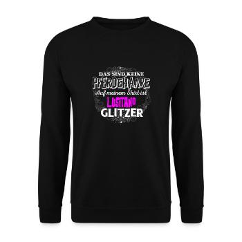 LUSITANO - Glitzer - Unisex Pullover - Schwarz - Vorne - Alina (178cm) & Michal (187cm)