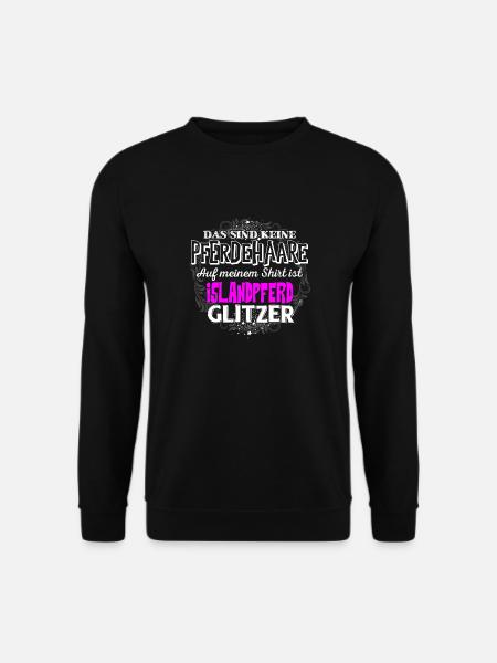 ISLANDPFERD - Glitzer - Unisex Pullover - Schwarz