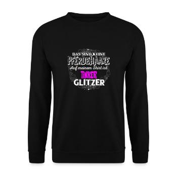 TINKER - Glitzer - Unisex Pullover - Schwarz - Vorne - Alina (178cm) & Michal (187cm)
