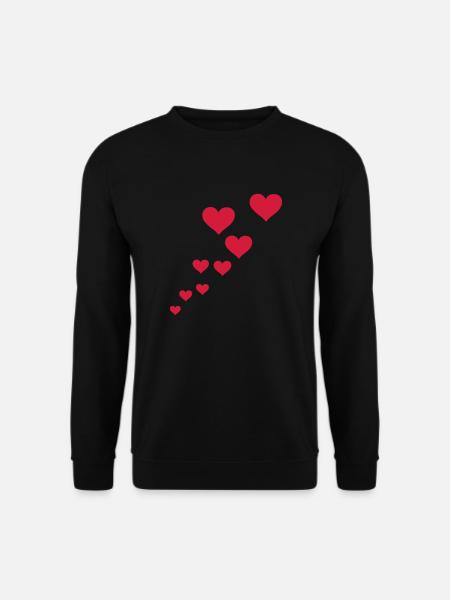 love hearts - Unisex Sweatshirt - black