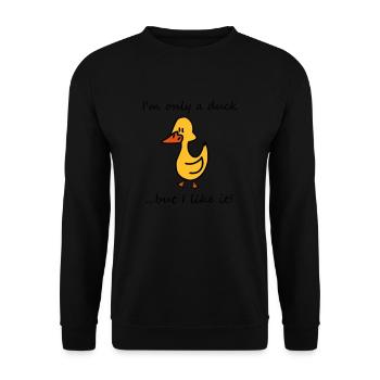 Je ne suis qu'un canard - Sweat-shirt Unisexe - noir - Devant - Alina (178cm) & Michal (187cm)