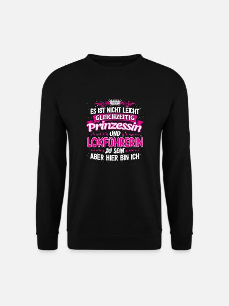 LOKFÜHRERIN - gleichzeitig Prinzessin - Unisex Pullover - Schwarz