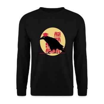 Dr. Crow - Unisex Pullover - Schwarz - Vorne - Alina (178cm) & Michal (187cm)
