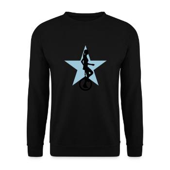 einradfahrerin_2c - Unisex Sweatshirt - black - Front - Alina (178cm) & Michal (187cm)
