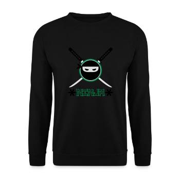 Ninja - Unisex Pullover - Schwarz - Vorne - Alina (178cm) & Michal (187cm)