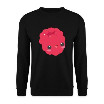 Süße Himbeere - Unisex Pullover - Schwarz - Vorne - Alina (178cm) & Michal (187cm)