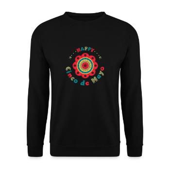 Colorful Happy Cinco de Mayo Design - Unisex Pullover - Schwarz - Vorne - Alina (178cm) & Michal (187cm)