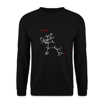 Atheistisch denken - Unisex Pullover - Schwarz - Vorne - Alina (178cm) & Michal (187cm)