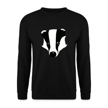 dachs - Unisex Pullover - Schwarz - Vorne - Alina (178cm) & Michal (187cm)