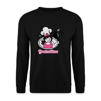 Köchin - Küche - Koch - grillen - Barbecue - 3C - Unisex Pullover - Schwarz - Vorne - Alina (178cm) & Michal (187cm)