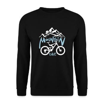 Mountain Bike Funny - Unisex Sweatshirt - black - Front - Alina (178cm) & Michal (187cm)