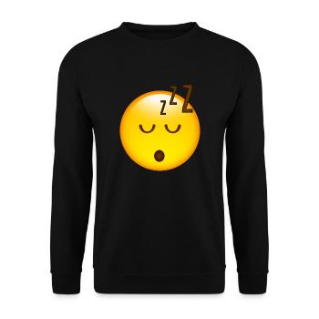 Smiley Sleeping - Sweat-shirt Unisexe - noir - Devant - Alina (178cm) & Michal (187cm)