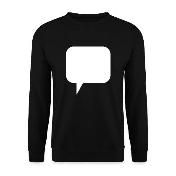 Speech Bubble Thought Bubble Label Speechbubble - Unisex Sweatshirt - black - Front - Alina (178cm) & Michal (187cm)
