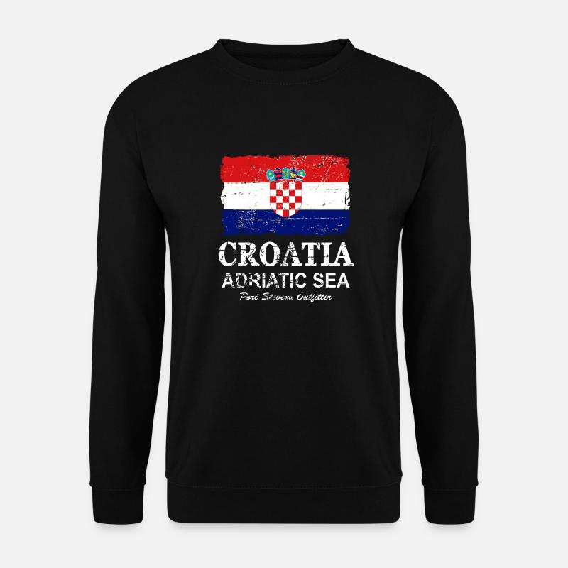 Croatia Flag - Kroatien Fahne - Republika Hrvatska - Unisex Pullover - Schwarz