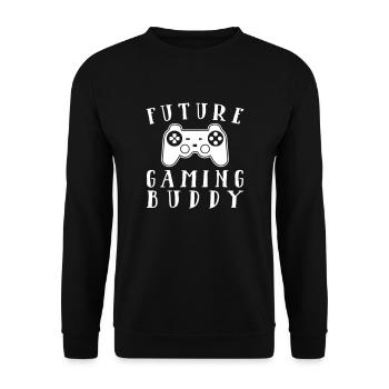 Future Gaming Buddy - Unisex Pullover - Schwarz - Vorne - Alina (178cm) & Michal (187cm)