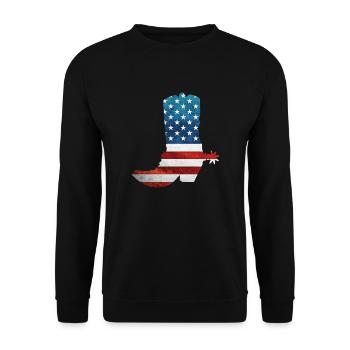 Cowboystiefel - Unisex Pullover - Schwarz - Vorne - Alina (178cm) & Michal (187cm)