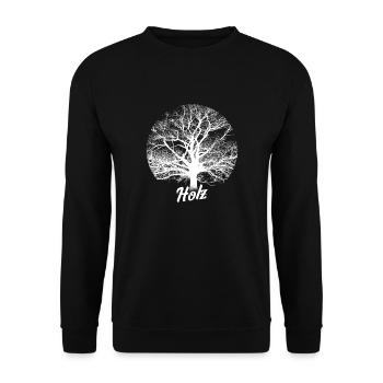 holz - Unisex Pullover - Schwarz - Vorne - Alina (178cm) & Michal (187cm)
