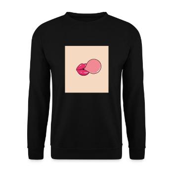 masque de drôle de visage bulle bulle de gomme - Sweat-shirt Unisexe - noir - Devant - Alina (178cm) & Michal (187cm)