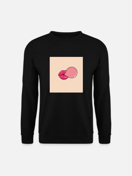 masque de drôle de visage bulle bulle de gomme - Sweat-shirt Unisexe - noir