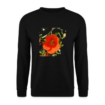 Nasturtium - Unisex Sweatshirt - black - Front - Alina (178cm) & Michal (187cm)